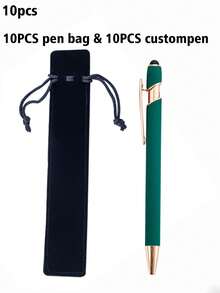 50/30/10/5/3/1pc Set Customized Luxury Soft Touch Round Ballpoint Pen With Black Pencil Case - Personalized Writing Tool, Suitable For Name And Company Website, Perfect Gift For Men, Anniversary, Birthday, Graduation Season Gift, Multi-Functional, Decorative, Reusable, Modern, Colorful, Cute, Vintage, Cartoon, Kawaii, Customized, Personalized, Unique, Customized, Workers, Customers, Students, For Business/Work/Office, For School - Sets - View 45
