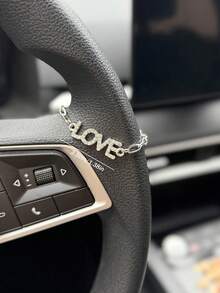 1pc LOVE Letters Car Steering Wheel Decoration Car Interior Decoration Accessories - A - View 4