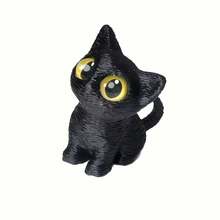 Bộ 5 tượng mèo Kawaii mắt to mini bằng nhựa resin đen trắng, trang trí bảng điều khiển ô tô, phụ kiện nội thất xe hơi, đồ trang trí động vật hoạt hình, tượng mèo dễ thương, quà tặng cho người yêu mèo, quà sinh nhật Giáng sinh Năm mới - Nhiều - Xem 7