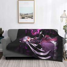 Anime Overlord Shalltear Bloodfallen Blanket Unisex Blankets Soft Plush Fleece Throw Blankets For Couch Sofa Bedding Living Room - màu đen - Xem 9