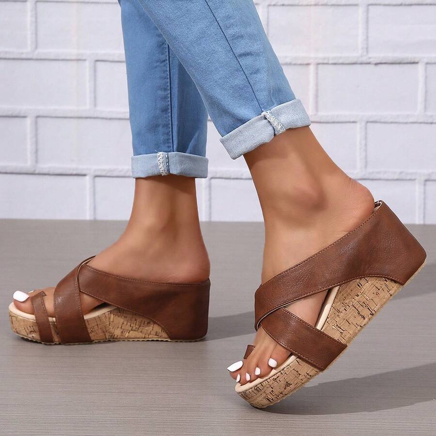 Women Platforms & Wedge Sandals - Brown - View 1