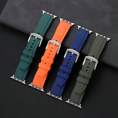 Men Women Silicone Watch Band Compatible With Apple Watch Series 1-11 Ultra SE Compatible With IWatch 38-49mm Bsiness Comfortable Wristband