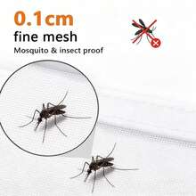 1pc White Mosquito Window Screen, Self-Adhesive Invisible Insect Mesh, Easy Installation Without Drilling, Effectively Blocks Mosquitoes While Allowing Ventilation, Summer Use - White Sheet - View 6