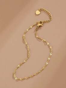Heart Decor Anklet Valentines - 黃金 - 查看 2