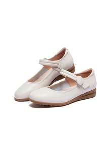 CAMEL CROWN Giày nữ thường ngày, thời trang mùa xuân, trẻ trung, đa năng, thoải mái, giúp tăng chiều cao, phong cách retro, giày da cổ thấp. - Màu be/trắng - Xem 2