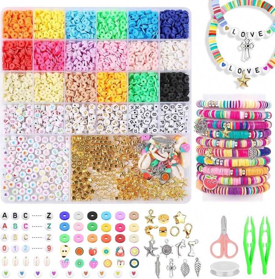 18-Color Bead Kit For Bracelets, Creative Crafts - Package 1 - View 1