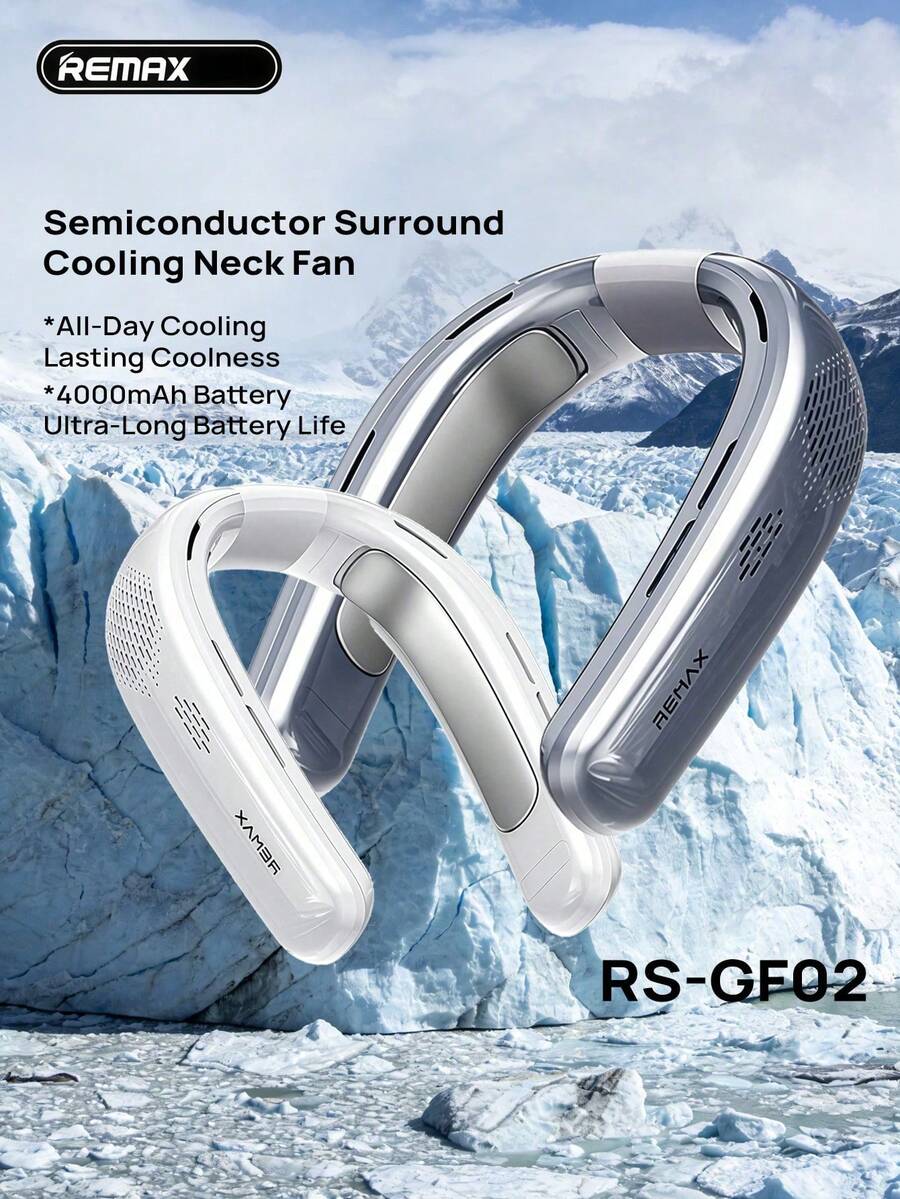 RS-GF02 Semiconductor Neckband Cooling Fan: Made Of Flexible Silicone, Featuring An Innovative And Stylish Design, Providing A Long-Lasting, Wraparound Cooling Experience. - Neck Fan - View 1