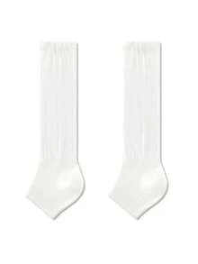 3 Pairs/1 Pair Ballet Style White Ruffle Mesh Ankle Leg Warmers, Breathable Sheer Lace Trim Mid-Calf Leg Warmers For Spring & Summer - Multicolor - View 10