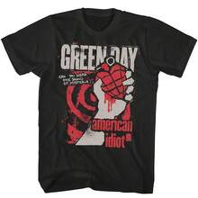 Greens Day American Idiots Hysteria T Shirt Rock Music Classic Band Tee Oversized Short-Sleeved Fashion Street Top - 款式 - 查看 1
