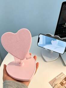 Verstellbarer herzförmiger Handyhalter, dieses süße Herz ist ein Muss! 360° verstellbarer Winkel + höhenverstellbar, passend für alle Telefone/Tablets. Rutschfest und super ästhetisch für Zuhause/Büro, Frühlings-Geburtstagsgeschenk - mehrfarbig - Übersicht 4