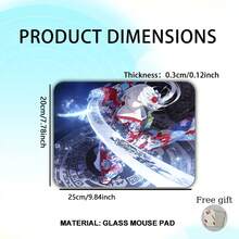 Esports Pro Glass Mouse Pad, Micro Etch Texture, Smooth & Controlled, Fast Reflex For FPS, Waterproof Anti-Sweat, Non-Slip Rubber Base, Long Life, Ideal For PC Gaming Setup - Thickness: 0.3cm/0.12inch - View 15