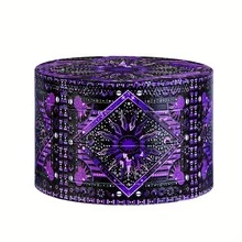 Celestial Sun Moon 4-Layer Zinc Alloy Herb Grinder-50mm/2in - Purple - View 4