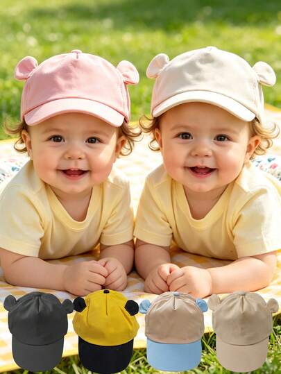 1/2pcs Baby Caps Toddler Cute Baby Baseball Caps Snapback Hat Girls Boys Adjustable Infant Sport Cap Suitable For Outdoor Travel Beach Hat