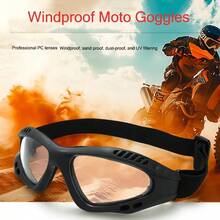 Universal Motorcycle Goggles Cycling Glasses Elastic CS Tactical Safety Goggles Windproof Anti-Dust Outdoor Sports Goggles ﻿ - A - View 2