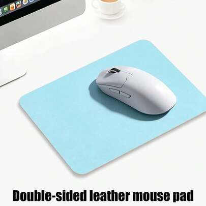 Tấm lót chuột vuông hai mặt bằng da PU, chống thấm nước, chống dầu, chống mài mòn, mịn, dùng cho bàn làm việc văn phòng, dễ mang theo, dễ lau chùi, chống trơn trượt, kích thước nhỏ gọn, phù hợp cho văn phòng, chơi game, laptop, tấm lót chuột để bàn tối giản.