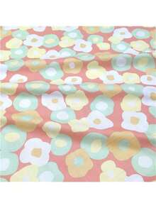 4 Peças Retalhos de Tecido Floral, Retalhos de Tecido para Acolchoado, Retalhos Pré-Cortados para Artesanato, Costura DIY - A - Visão 3