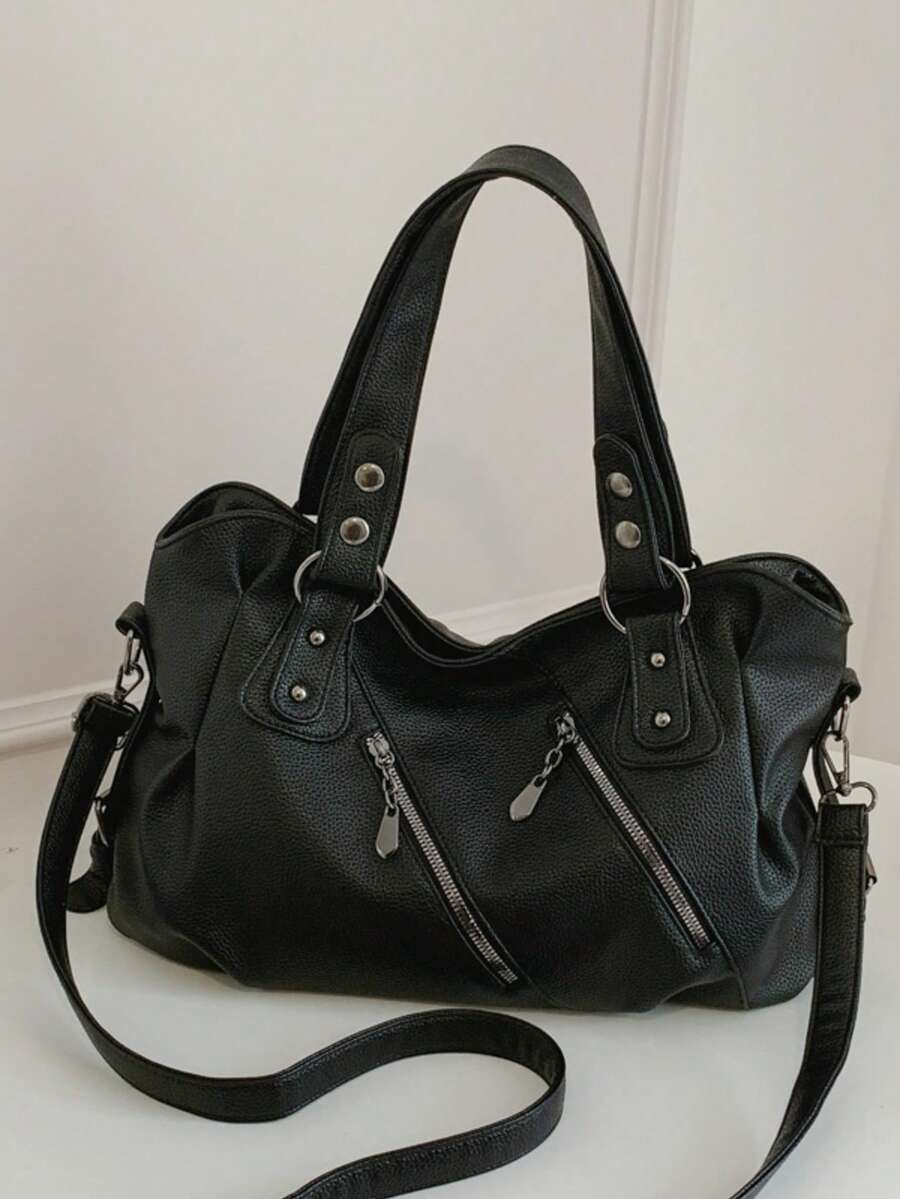 Retro Minimalist Large Capacity Fashion Student/Work Commute Tote Bag
