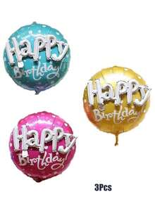 1/3pcs 22-Inch 3D Letter "Happy Birthday" Foil Balloons, Multicolor Party Decoration Balloon Set Suitable For Birthday Party, Photo Booth Props - Birthday Ball - View 11