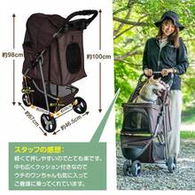 ペットカート、犬カート、取り外し可能、折りたたみ、バギー、犬用カート、中型犬、ペット、小型犬、ドックカート、犬用バギー、犬用ベビーカー、分離式、ペットキャリーカート。 - ネイビー - チェックする 11