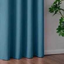 1 Piece Thermal Blackout Curtain 135x225 Cm, Total Light And UV Ray Blocking, Noise And Temperature Insulation, Ideal For Bedroom, Living Room Or TV Room - 水綠色 - 查看 5