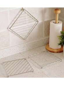 4 piezas Posavasos de acero inoxidable, Tapetes de mesa resistentes al calor para cocina, Almohadillas para tazas, Almohadillas de aislamiento de acero inoxidable, Protección contra quemaduras para la mesa, Adecuado para comedor, cocina, hornear - Plateado - Ver 19