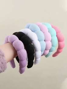 3pcs/Set Sponge Headband, Wristband, Yoga, Running, Skincare, Absorbent Hairband, Face Mask, Cleaning, Unisex Fitness, Beauty Accessories, Suitable For Bathroom, Cleaning, Travel Essentials, Gifts - Toiletries Set - View 4
