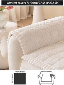 1pc All-Season Sofa Cushion Cover, Modern Minimalist Non-Slip Sofa Seat Protector, Dust-Proof And Washable, Soft And Colorfast, Pet-Friendly, Fits Sectional Sofa, Bedroom, Office, Living Room - White - View 14