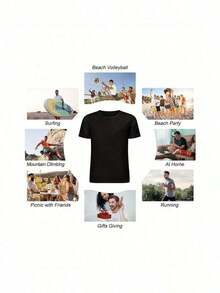 Funny Awkward T-Shirt Call Me Niesen Because My Butt Is So Tight, Short Sleeve Cotton Top, Casual Streetwear Tee, Comfortable Men's Crew Neck T-Shirt, Ultra-Soft, Breathable, Moisture Wicking, Gift Idea For Men And Women. - 黑色的 - 查看 5