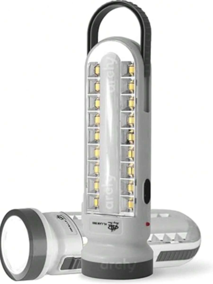 Portable 18 LED White Light Flashlight For Camping, Rechargeable Handheld LED Lamp Powered By 12V Batteries - Cold White - View 1