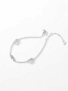 Vòng tay MODIAN bằng bạc Sterling 925 thiết kế lãng mạn vô cực, kiểu dáng độc đáo, đính đá CZ trong suốt tuyệt đẹp dành cho nữ, trang sức bạc cao cấp. - Bạc - Xem 4