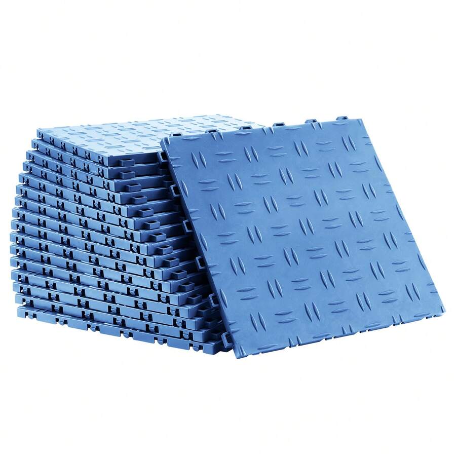 Interlocking Floor Mats - Blue - View 1