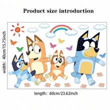 Bluey 3D 破墙 Bluey 一家墙贴，可移除乙烯基 Bluey 和 Bingo 一家墙贴，创意洞景墙贴，卧室装饰，即撕即贴卡通家居装饰，房间和浴室墙贴 - 多色多款 - 查看 19