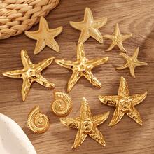 10 piezas Conjunto de aretes geométricos dorados para mujer, uso diario, estilos surtidos, sin empaque - Amarillo Oro - Ver 28