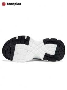 baasploa New Arrival Women's Thick Sole Sports Shoes Mesh Running Shoes Thick-Soled Height-Increasing Sports Shoes Lightweight Casual Shoes Vintage Shoes Shock-Absorbing Anti-Slip Wear-Resistant Soft-Soled Walking Shoes Women's Shoes Fashionable And Versatile Running Training Shoes,Platform Sneakers,Vintage Patchwork‌(Roomy Fit Sneakers - Size Down For Narrow Feet) - 白色 - 查看 6