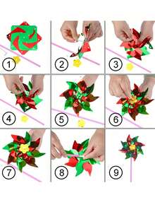 10/20/30/50pcs Plastic Rainbow Pinwheels Party Windmills, Colorful Glitter Mini Windmill Set - Multicolor Waterproof Sun-Resistant, Suitable For Garden Decoration And Party Favors (Self-Assembly Required), Outdoor, Small Gifts, Garden Toys - Multicolor - View 4