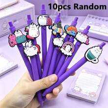 Bộ 10 bút bi hình mèo dễ thương, bút bi màu tím, bộ văn phòng phẩm học đường, đồ dùng văn phòng phẩm, thích hợp cho năm học mới và mùa tựu trường, đồ dùng văn phòng phẩm hoàn hảo. - Nhiều màu - Xem 11