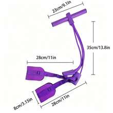 1pc Multifunctional Fitness Resistance Band Abdominal Training Pedal Elastic Band Stretching Band For Gym And Yoga - Multicolor - View 11