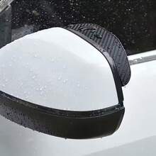 Carbon Fiber Texture Car Side Mirror Rain Guards - Windproof Sun Visors, Reducing 90% Raindrops, Enhancing Clear Visibility, Sporty Style Upgrade, Side Mirror Covers, Truck Window Rain Guards - Black - View 8