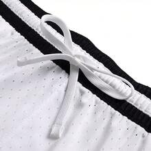 Nike 透气网眼夏季篮球运动休闲男士短裤 - 黑與白 - 查看 11