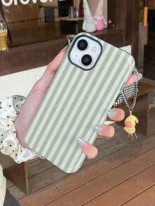 1pc Minimalist Artistic Colorful Striped Pattern Glossy 2-In-1 Phile Shell Full Coverage Hard Phone Case Suitable For Samsung/ 11/12/13/14/15/16/17 Pro Max - Multicolor - View 3