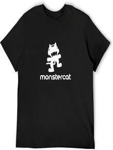 Camiseta de Monstercat personalizada para hombre, camiseta de entrenamiento - Negro - Ver 1