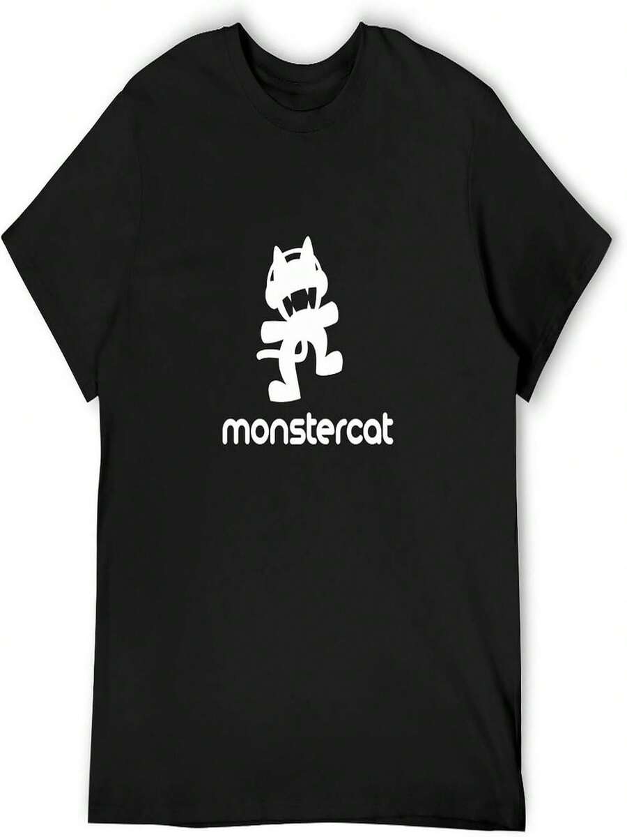Camiseta de Monstercat personalizada para hombre, camiseta de entrenamiento - Negro - Ver 1