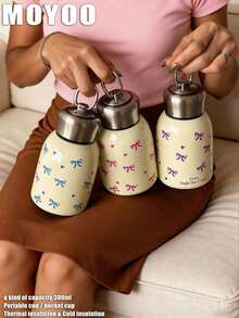 Bộ 1-3 chiếc cốc giữ nhiệt hai lớp bằng thép không gỉ 300ml họa tiết nơ và trái tim, đáy phẳng, cốc bỏ túi, cốc du lịch, bình nước, thích hợp cho hoạt động ngoài trời, văn phòng, nhà, trường học, du lịch, quà tặng sinh nhật, quà tặng ngày lễ, quà tặng Ngày của Mẹ, quà tặng Ngày của Cha, quà tặng tựu trường, quà tặng Ngày Valentine. - Nhiều màu - Xem 14