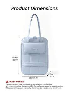 Laptop Bag Portable Shoulder Tablet Bag Stylish Shockproof Laptop Protective Case Universal Tablet Sling Bag For Work, School & Travel, Large Capacity Padded Office Bag Bag Classroom School Mac Book Teacher Women For Back To School, College & Daily Commute Autumn University Essentials Laptop Bag For Women Mac Book Case Laptop Sleeve Laptop Case Laptop Cover For Travel Waterproof For Men Laptop Bags - Multicolor - View 8