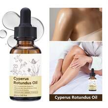 Cyperus Rotundus Oil, Natural Cyperus Rotundus Oil For Hair Removal, Reduces Unwanted Hair Growth, Moisturizes & Soothes The Skin, Reducing Body Hair Growth, Shrink Pores, Suitable For All Skin Types - 花香調 - 查看 1