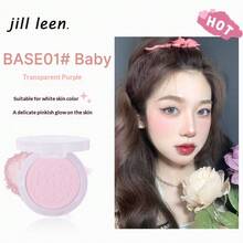 Jill Leen 柔霧腮紅盤，高光與修容彩妝 - 透感紫BASE01# - 查看 9
