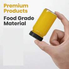 2/4/6pcs 2oz Small Glass Bottles With Black Lids - Mini Clear Jars Suitable For Travel, Ginger Juice, Healthy Drinks, Juices, Samples - Clear - View 7