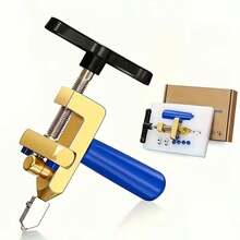 Máy cắt kính và gạch 2 trong 1 cầm tay với lưỡi cắt kim cương - Dụng cụ cắt chính xác cho DIY và xây dựng, đế và kẹp kim loại có thể điều chỉnh, thiết kế nhẹ và di động (khung chắc chắn + ốc vít màu xanh), tay cầm tiện dụng, cấu trúc bền bỉ. - 2 trong 1 - Xem 3