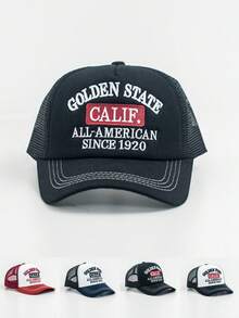 1 件 American Streetwear Demon Island 卡车帽，夏季刺绣遮阳棒球帽，Streetwear 网眼棒球帽 - 多色 - 查看 17
