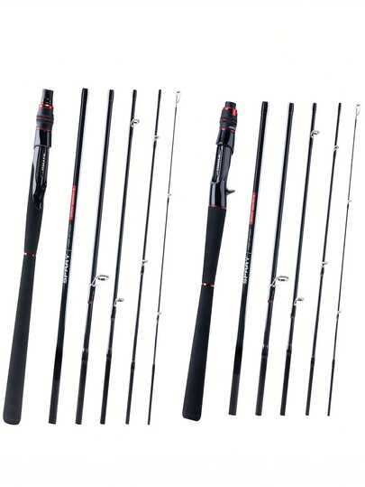 GOTURE 1 cần câu cá xoay 6 khúc du lịch, cần câu cá xoay bằng carbon cỡ trung bình, cần câu cá xách tay